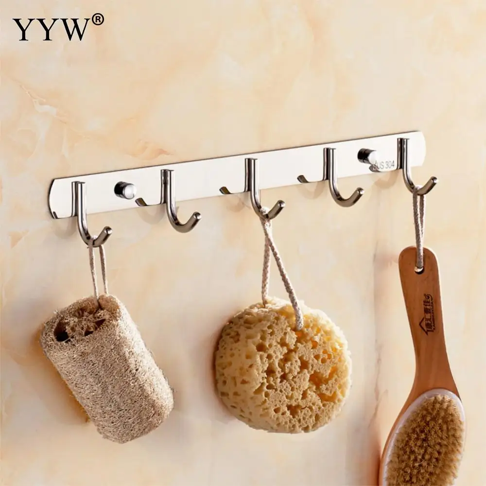 Многофункциональный крючок из нержавеющей стали без отверстий настенная