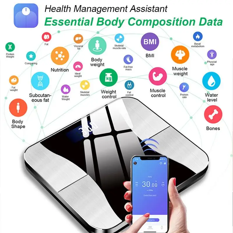 

Умные цифровые весы BFR с Bluetooth, для определения состава тела, для анализатора массы мышц и костей ИМТ