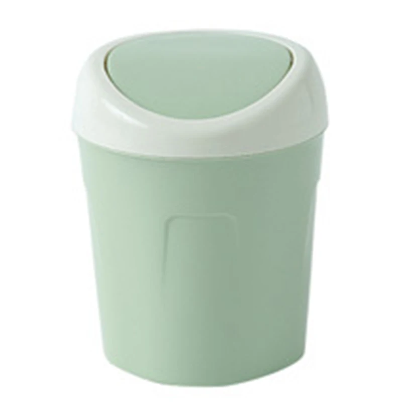 Rocking Cover Waste Bin Desktop Garbage Basket Home Office Bathroom Trash Can | Дом и сад