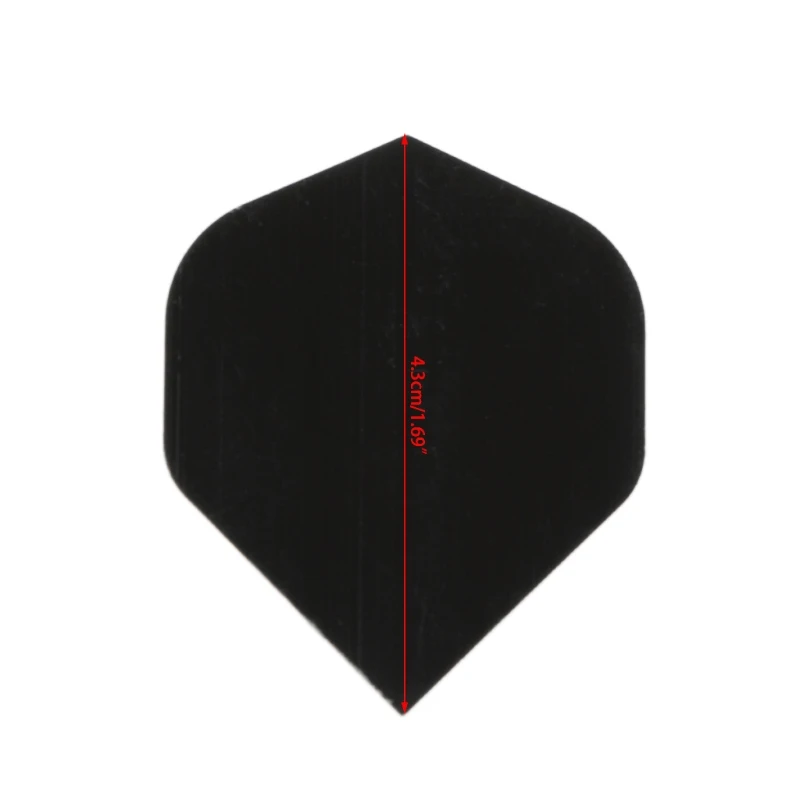 

30 Pcs High Quality Simple Pure Black PET Dart Flights G99D
