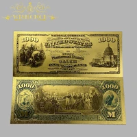 10pcslot nice 1875 year america banknote 1 2 5 10 20 50 100 1000 gold banknote in 24k gold plated for collection