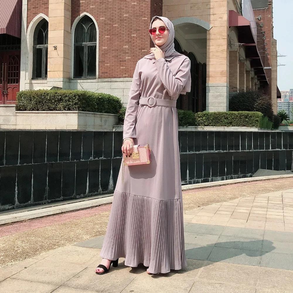 Элегантные мусульманские плиссированные Абаи платье Vestidos Вечеринка кардиган кимоно длинный халат платья Jubah Ближнего Востока Рамазан Исламская