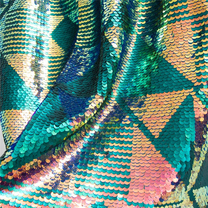 

2020 Sexy Patchwork Sequined Split Hem Skirts Womens Fashion High Waist Mid Calf Skirt Elegant Ladies Skirt Faldas Mujer Moda