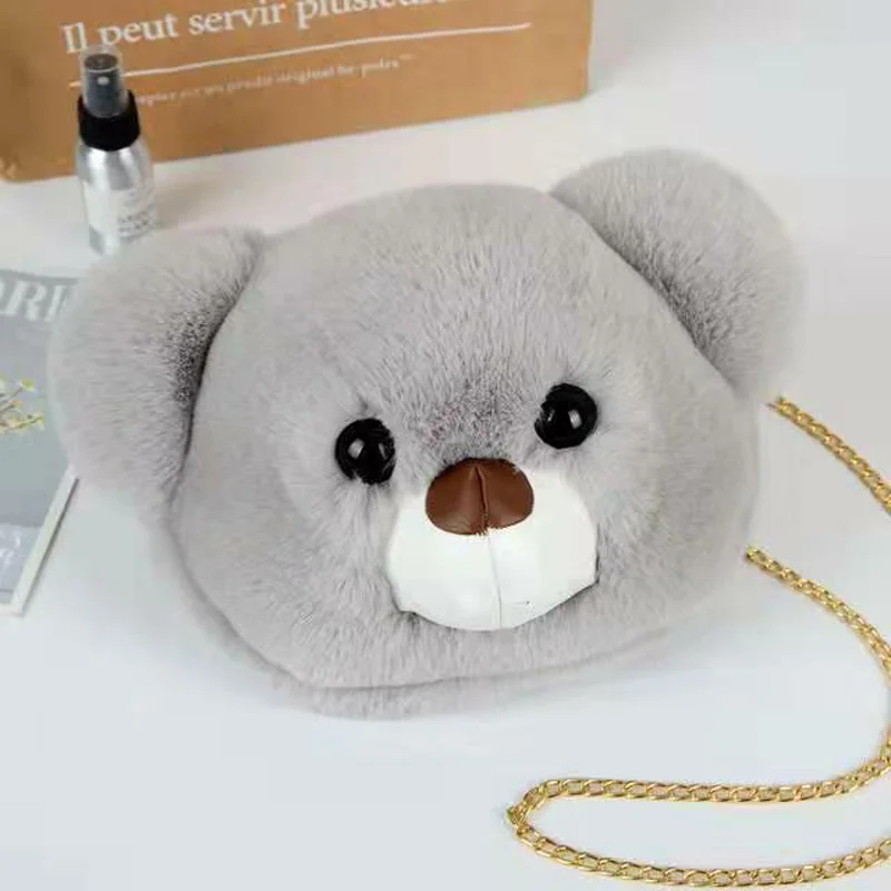 Kawaii Bear сумка, плюшевые сумки, мягкая кукла, чучело, игрушки, 25 см., дикая сумка-мессенджер, сумка на цепочке, подарки для девочек, детский рюкзак DBB001
