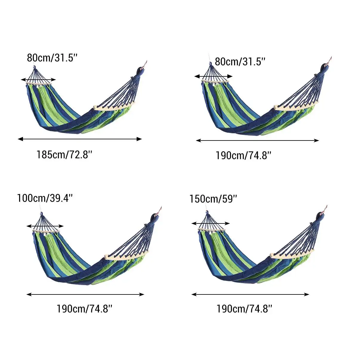 

Portable Canvas Hammock Travelling Outdoor Picnic Wooden Swing Chair Camping Hanging Bed Garden Furniture with Backpack