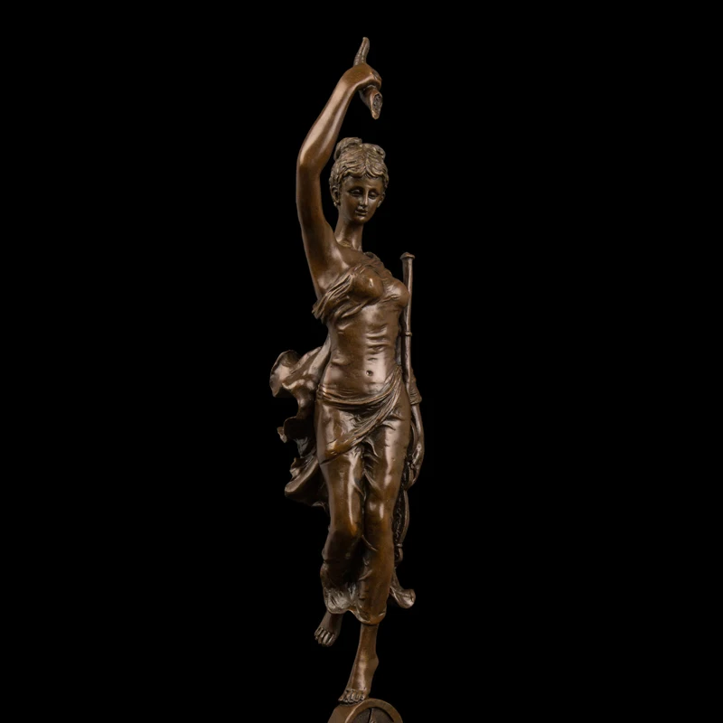 Искусство ремесла медь современная скульптура женщины бронзовые статуи Ретро