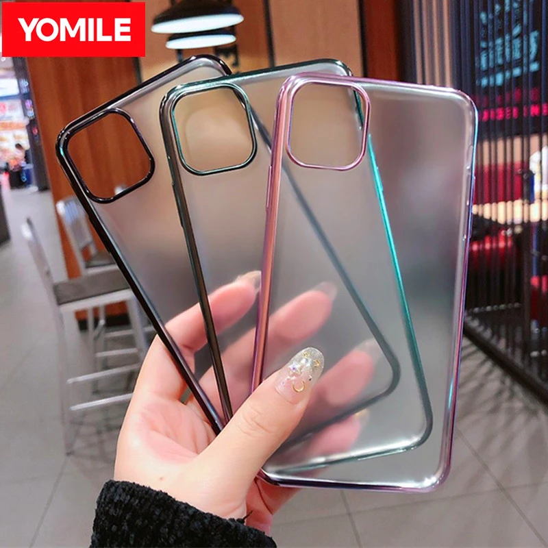 Матовый Прозрачный чехол с покрытием для iPhone 11 Pro Max XR X XS мягкий силиконовый 7 8 6 6S
