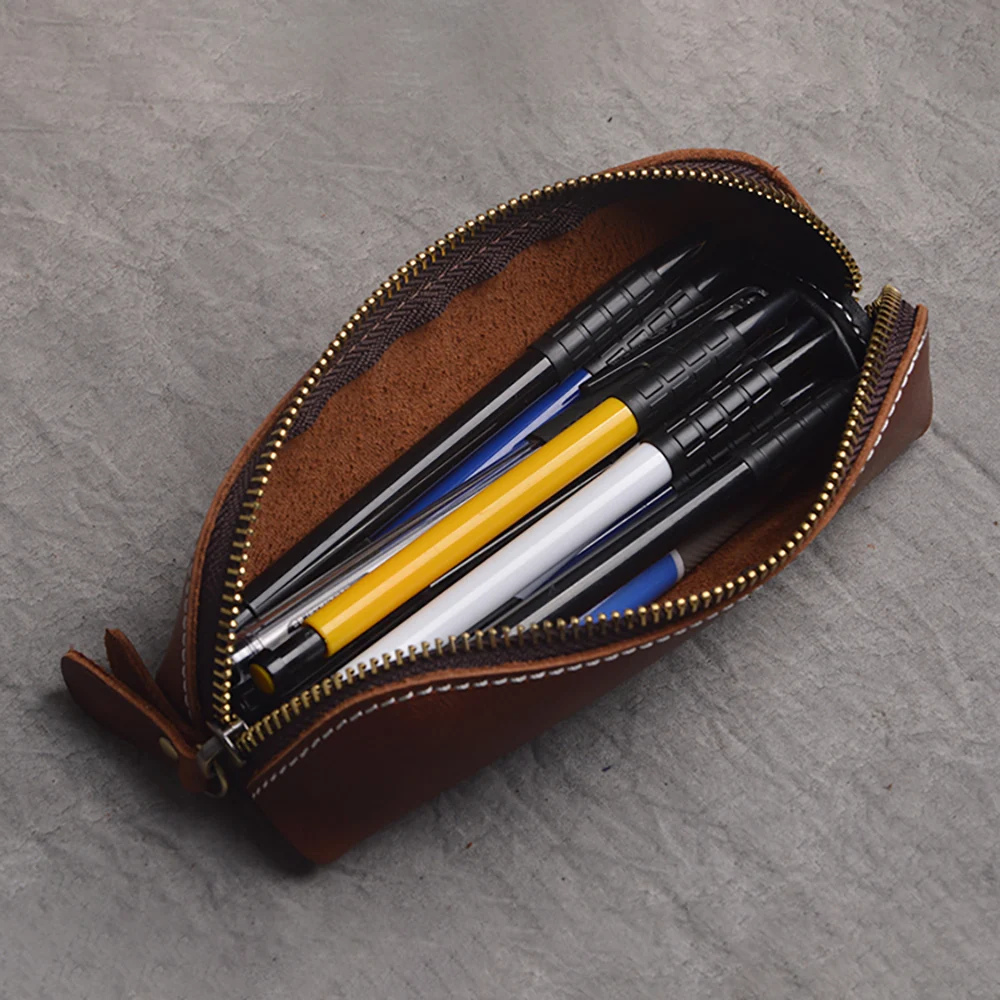 Винтажный чехол для ручки из натуральной кожи футляр карандашей в стиле ретро