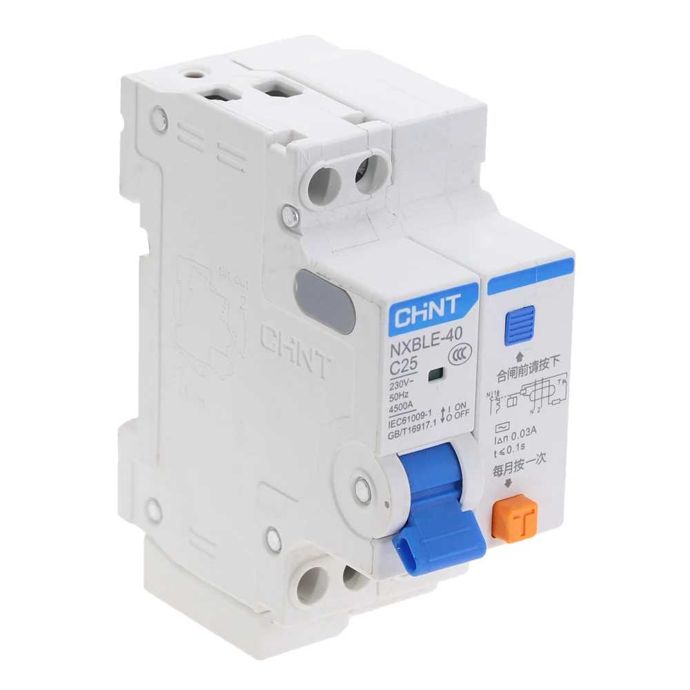 CHNT DZ267LE-32 1P+ N DPNL 10A 16A 20A 25A 32A остаточный ток автоматический выключатель RCBO NXBLE-40