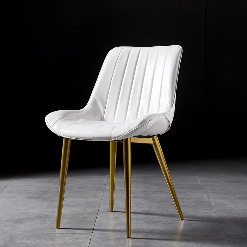 Скандинавский стол стул простой домашний кожаный обеденный Инс сетка красный