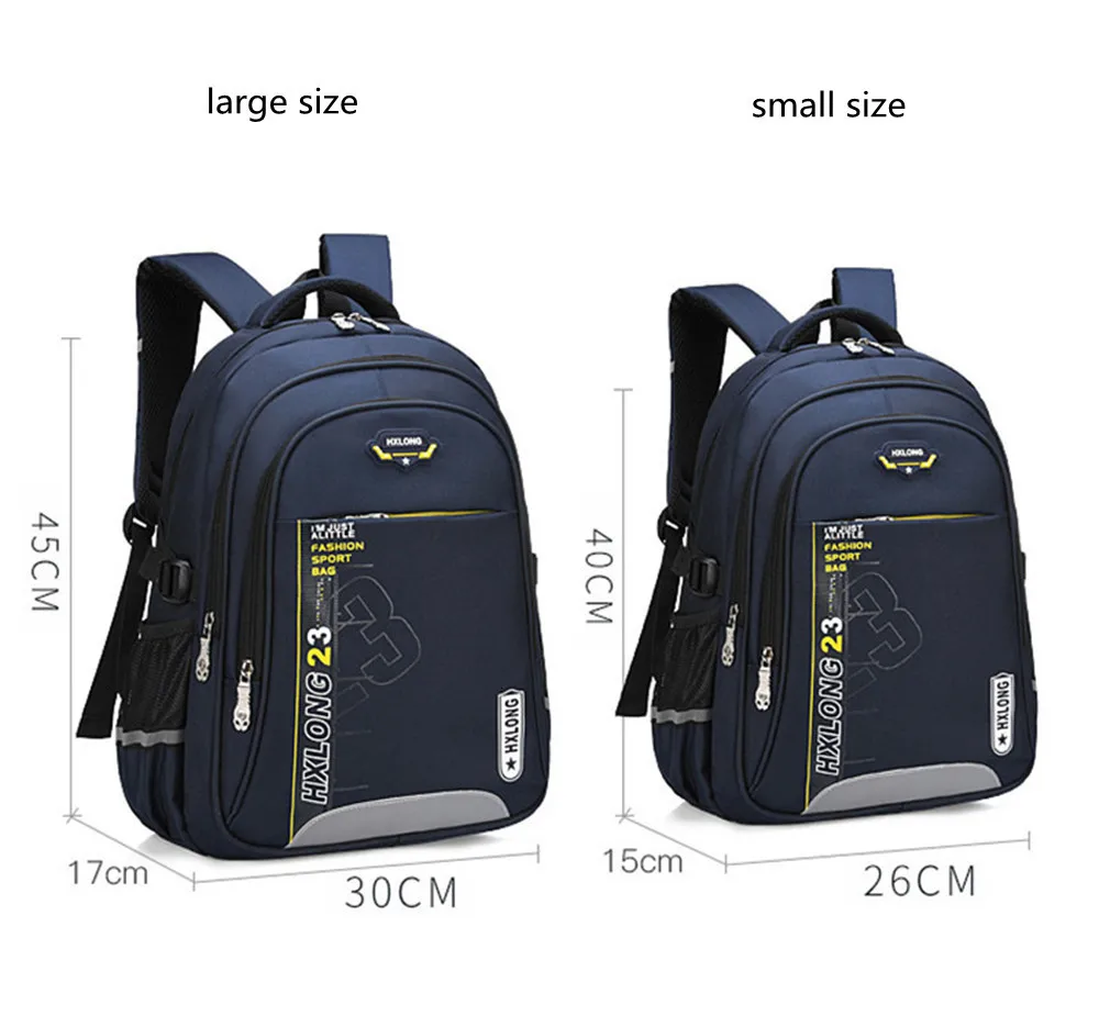 the School Bags For Boys Thickened back Backpack Protect Children spine Large capacity Waterproof Kids schoolbags mochila 2 size