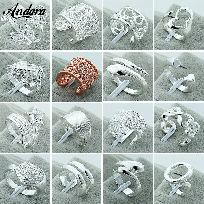 New 100% Silver 925 Jewelry Simple Fashion Heart Animal Dragon Cat Finger Rings for Women Men | Украшения и аксессуары