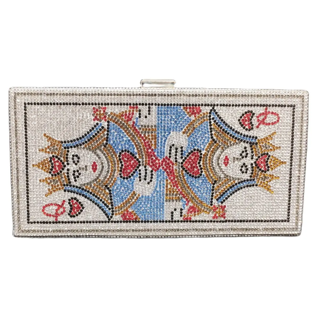 Chaliwini Новинка Покер Queen Для женщин Вечернее Crystsal сцепления вечерние коктейльные