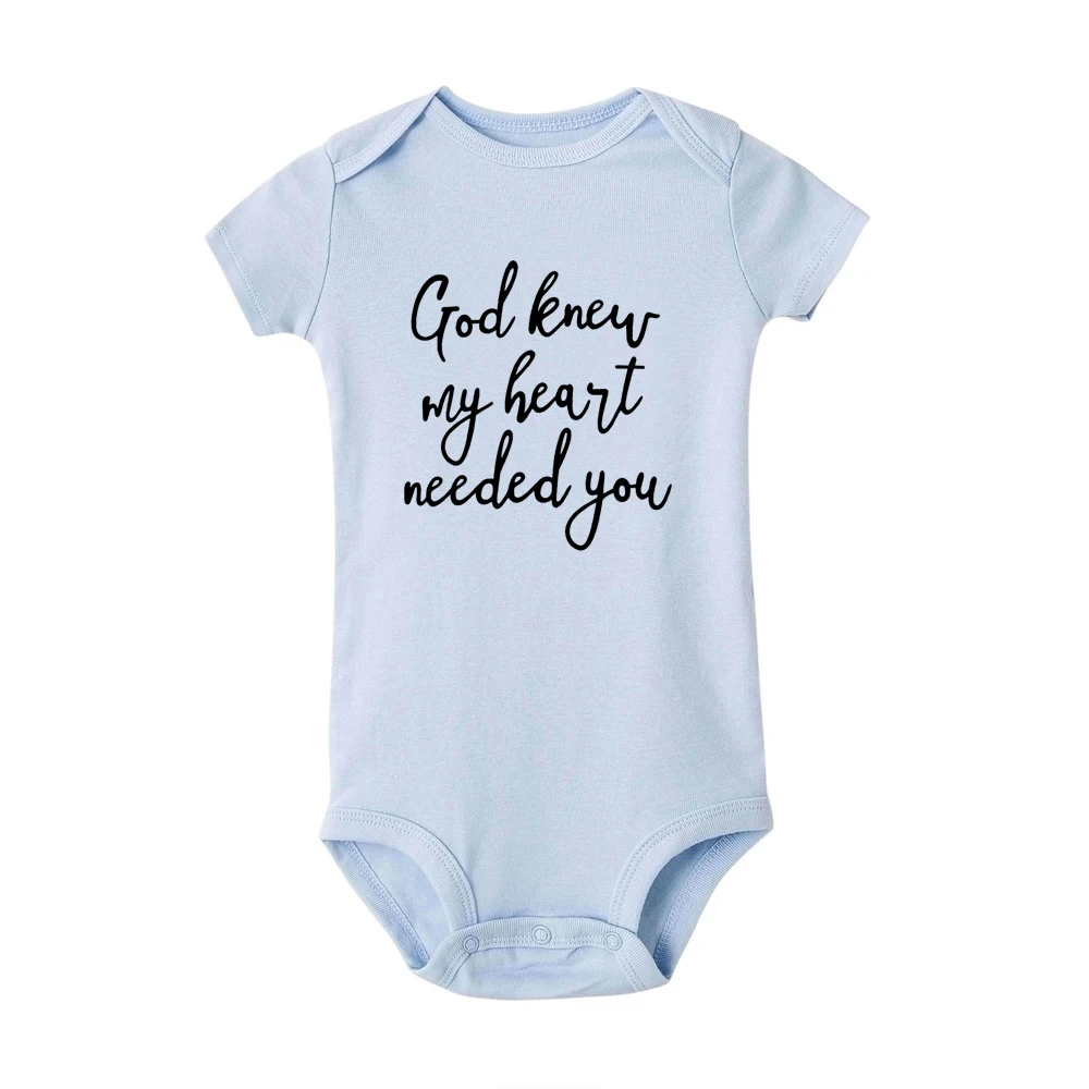 Комбинезон для новорожденного мальчика и девочки с надписью God Know My Heart Need You