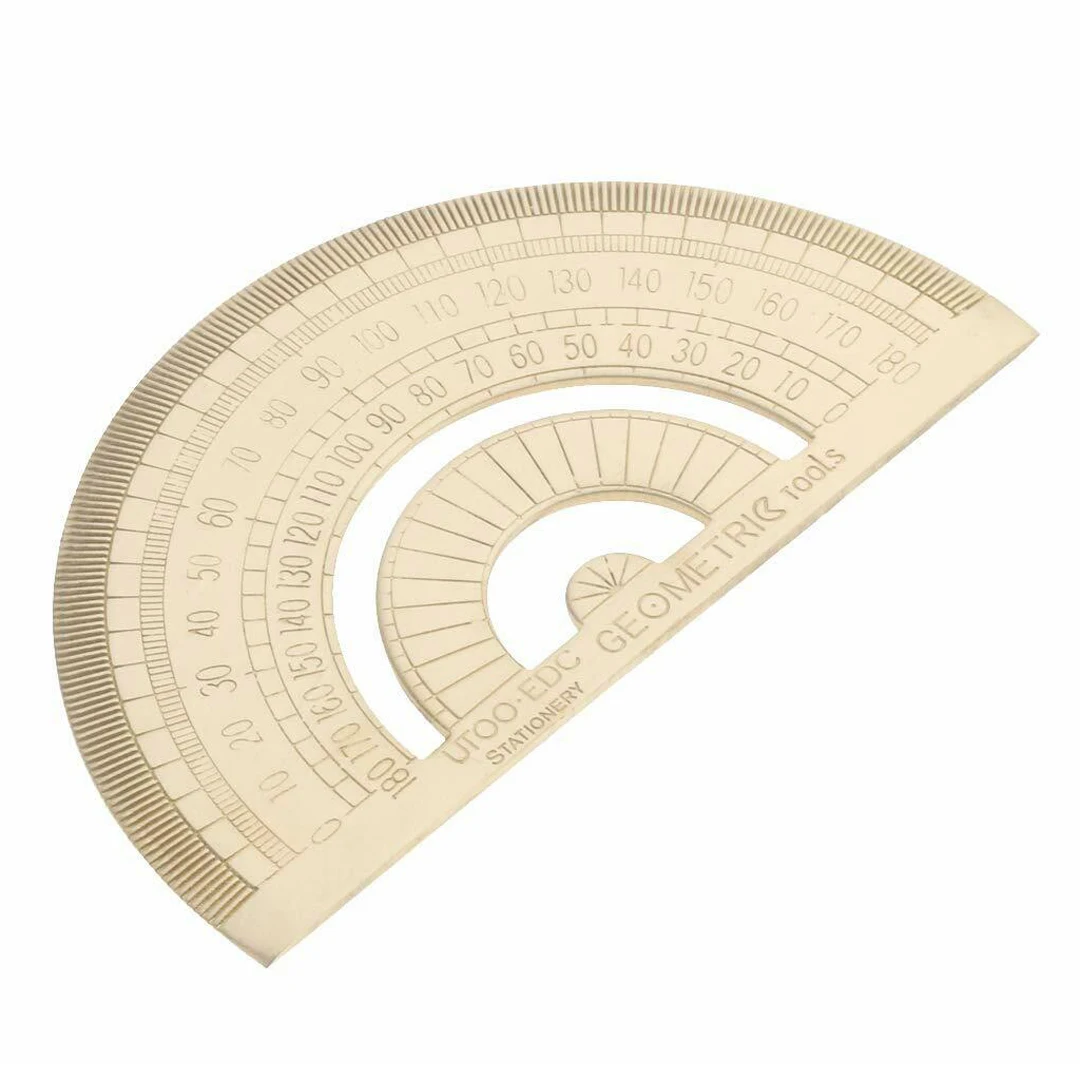 Медная полукруглая линейка из латуни 1 шт. Канцтовары золотая ретро транспортира
