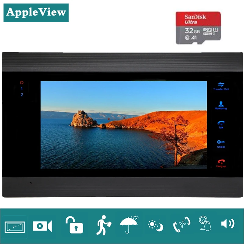 7 дюймов ЖК видео домофон система для дома частная вилла ворота вход