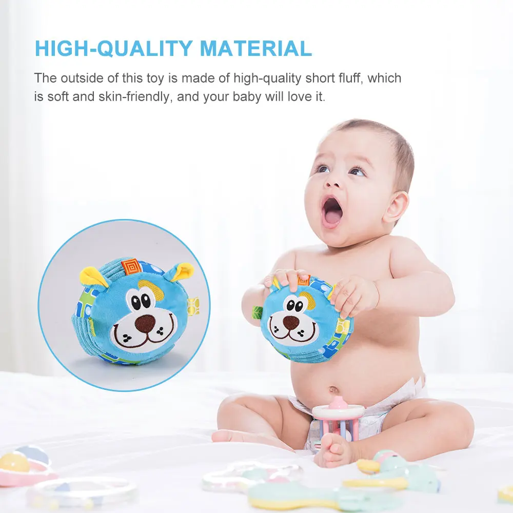 

Infant Cloth Bed Bell Cute Animals Baby Soft Plush Rattles Ball Stuffed Rattle Toys Sound Body Building Plush Baby Mobile Toy