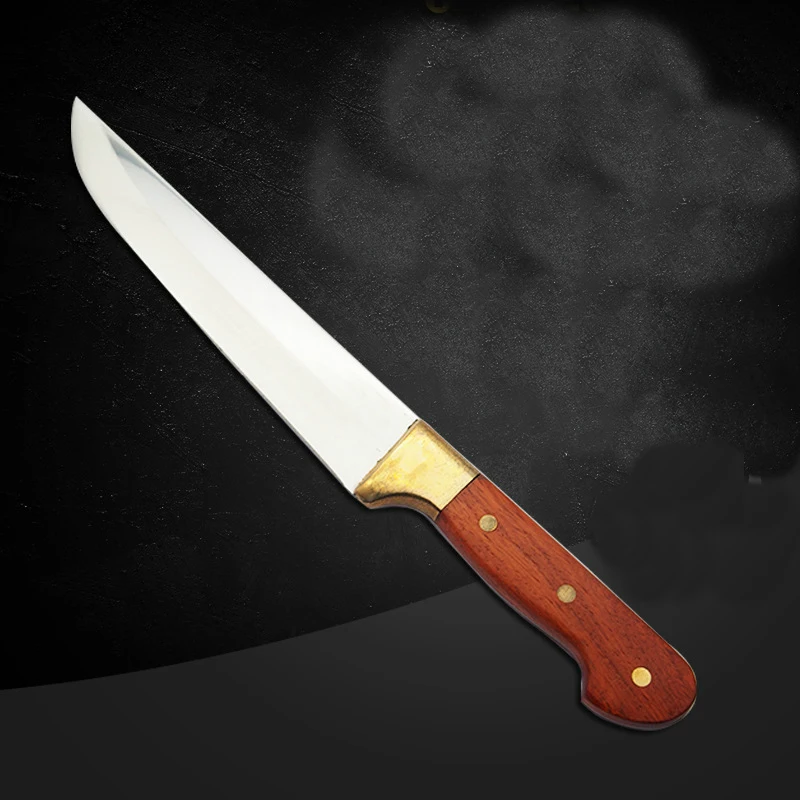 6 дюймовый кованый медный нож шеф повара для нарезки деревянной ручкой из