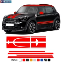 car hood engine cover trunk rear body kit decal side stripe sticker for mini cooper countryman r60 2010 2014 jcw accessories