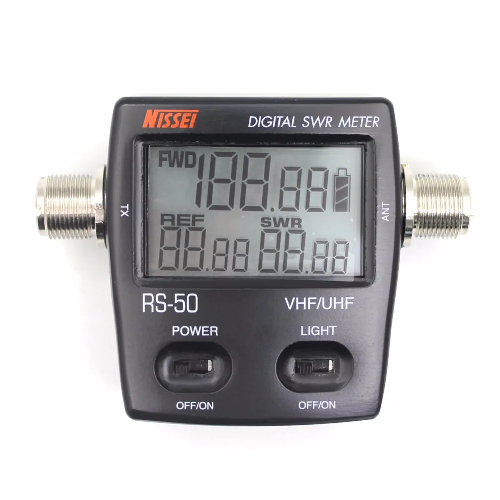 RS-50 цифровой КСВ/Ватт метр NISSEI 125-525 МГц UHF/VHF M Тип разъем для TYT Baofeng светодиодный экран Радио счетчик мощности
