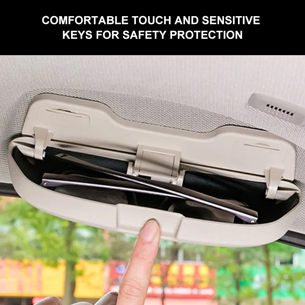 

Sunglasses Holder Storage Box Sun Visor Sunglasses Holder Glasses Case Car Glass Interior Accessories держатель для очков
