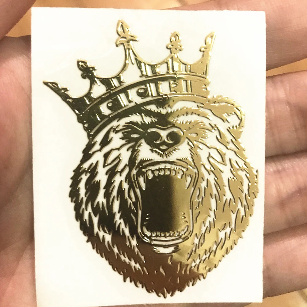 three ratels mt 83 3d cool king angery bear metal graffiti stickers for notebook motorcycle skateboard computer mobile phone free global shipping