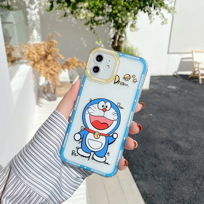 Bandai милый мультяшный прозрачный чехол Doraemon для телефона iPhone 12 Pro Max /11 /7 8 Plus / Xr /Xs