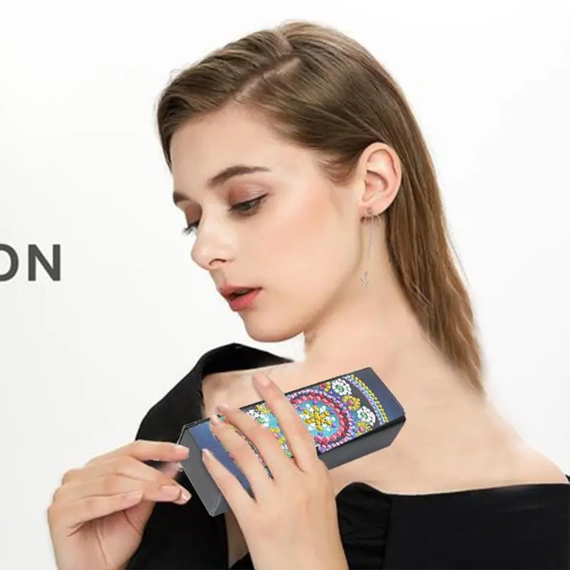 Чехол для очков DIY с алмазной росписью кожаные солнцезащитные очки путешествий