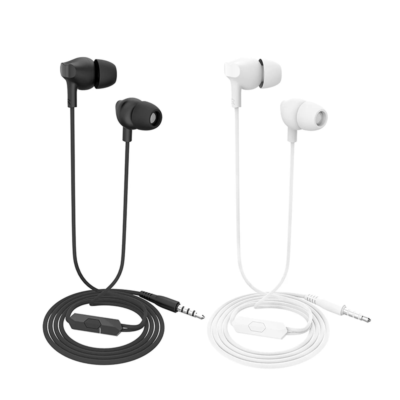 Universal 3.5mm Earphones Wired Headphones With Mic In-Ear Stereo Earbuds 1.2m Sports Gaming Headset For iPone Samsung Xiaomi |