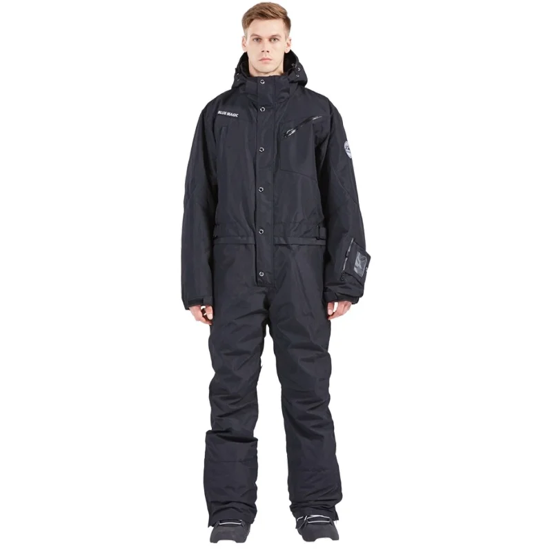 Синий волшебный водонепроницаемый сплошной лыжный комбинезон для сноуборда 30
