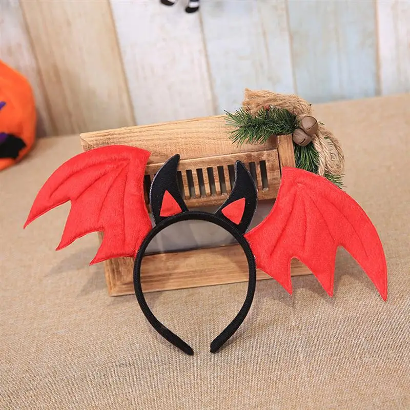 Головная Повязка На Хэллоуин дьявольский рог головной убор пайетка крылья