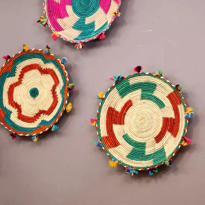 Настенные тарелки ручной работы подвесные украшения фруктовая тарелка