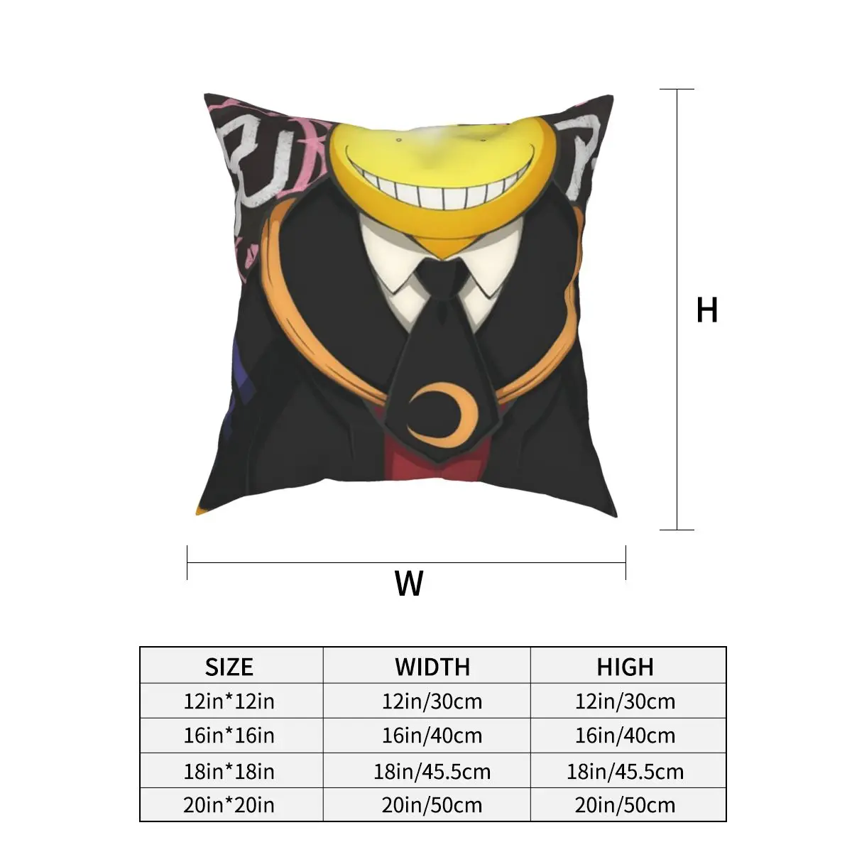 

Assassination Classroom Korosensei Pillowcase Printing Polyester Cushion Cover Gift Pillow Case Cover Home Zipper 45*45cm
