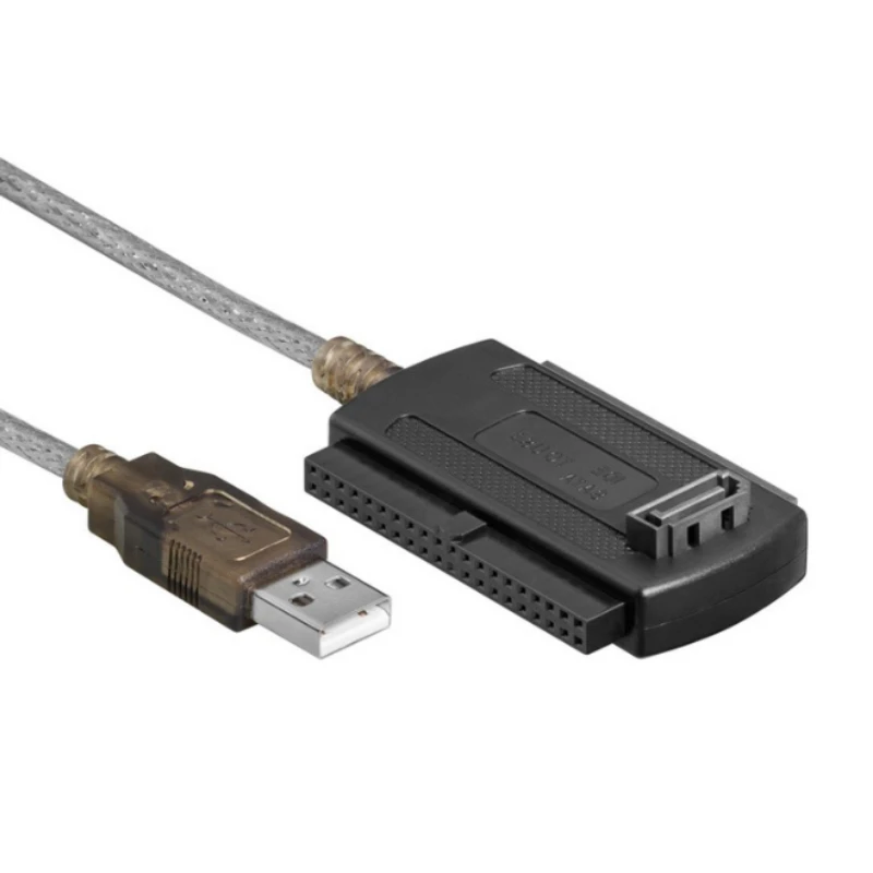 Фото 3 в 1 USB 2 0 IDE SATA 5 25 S-ATA дюйма Жесткий диск HDD адаптер кабель для ноутбука ПК конвертер
