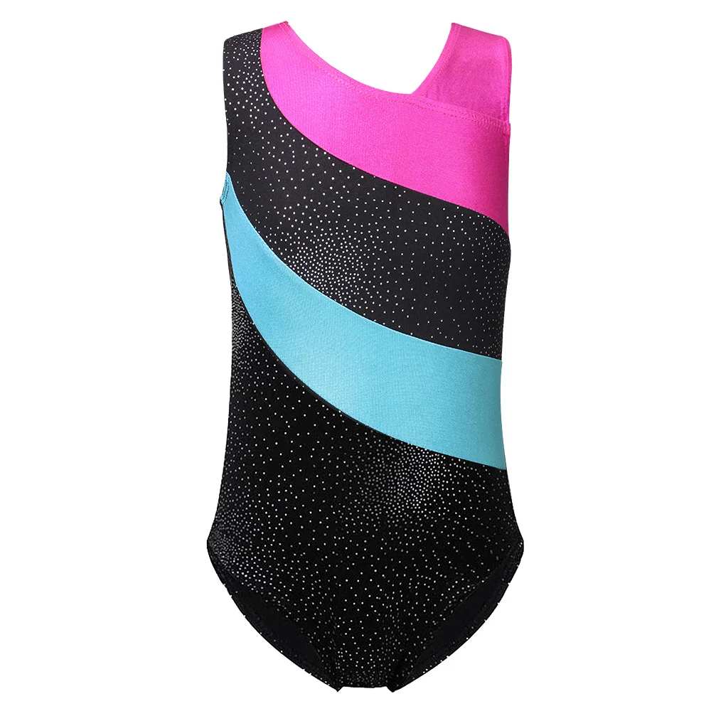 Слитный балетный купальник BAOHULU градиентный красный черный гимнастический