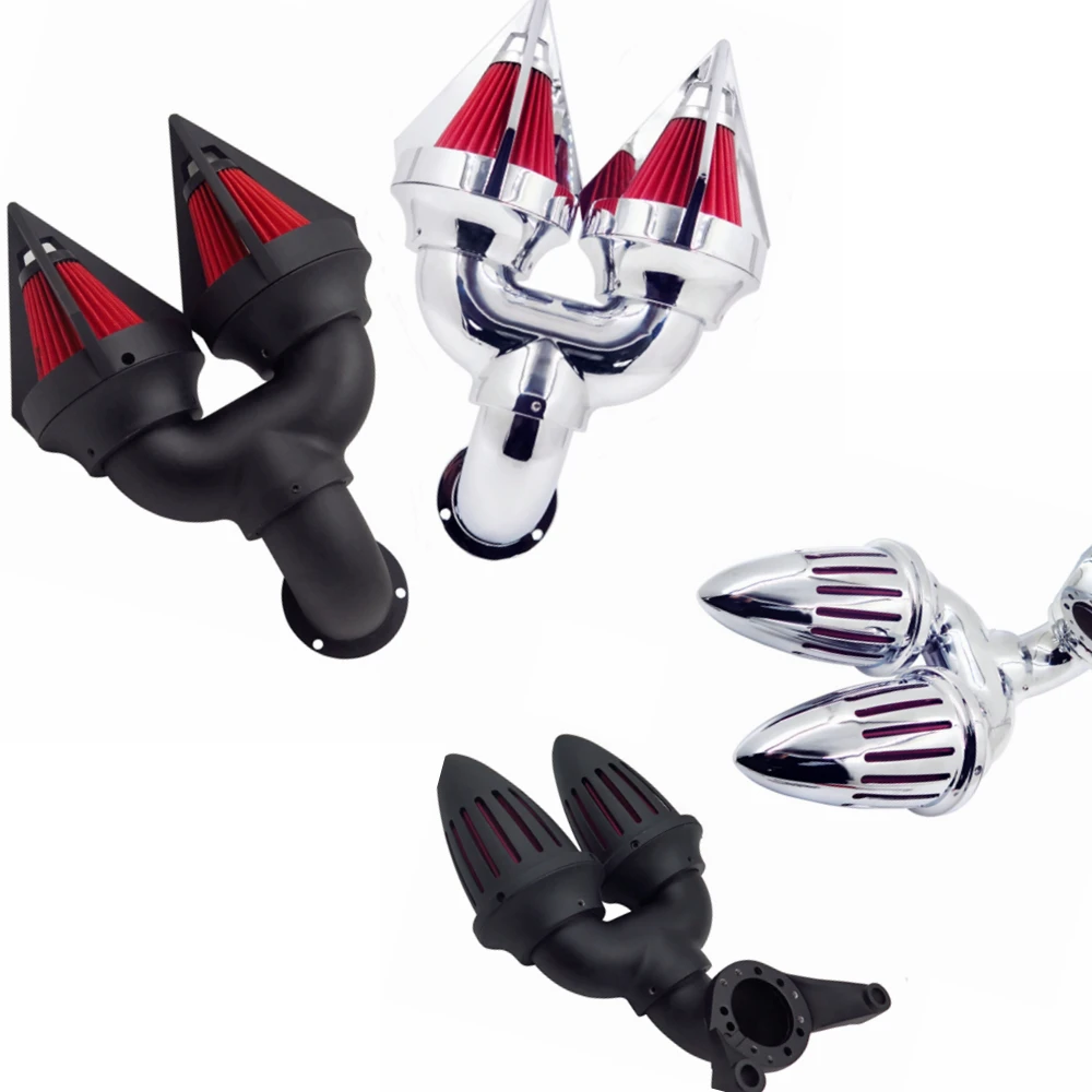 Мотоцикл Запчасти двойной Спайк Воздухоочиститель для Harley Davidson 2004 2014 CV CARB DELPHI V TWIN