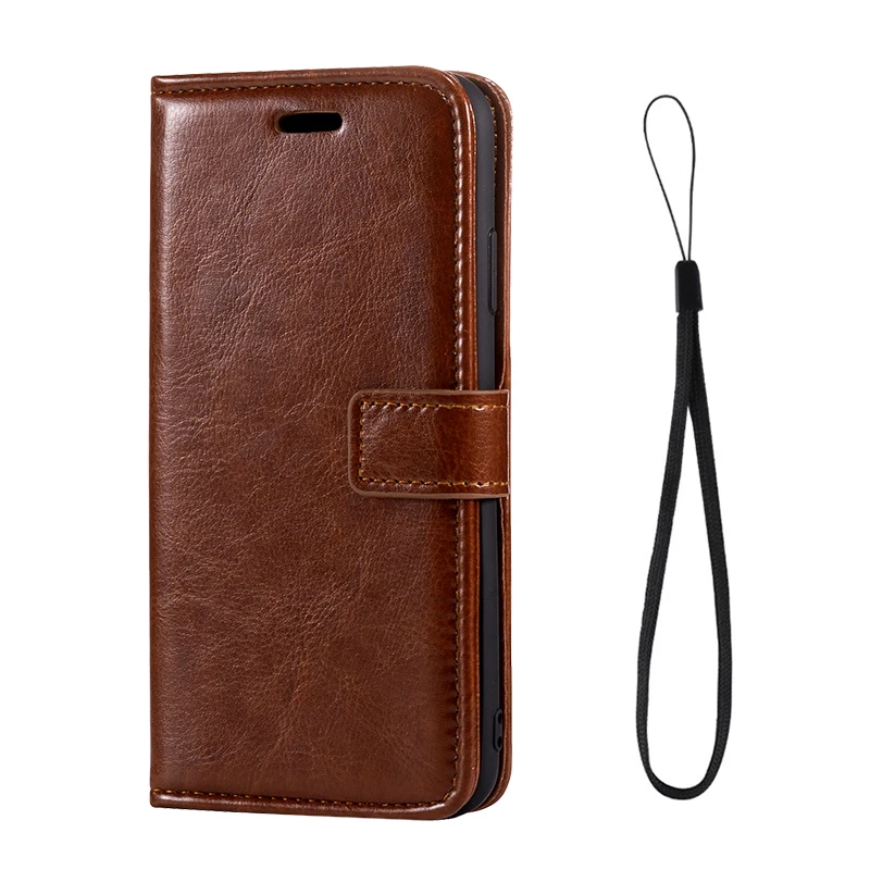 Brown PU кожаный флип чехол Для Doogee S40 подставка держатель карты силиконовая фоторамка чехол-футляр Для Doogee S40 4G Бизнес Чехол - Цвет: Brown