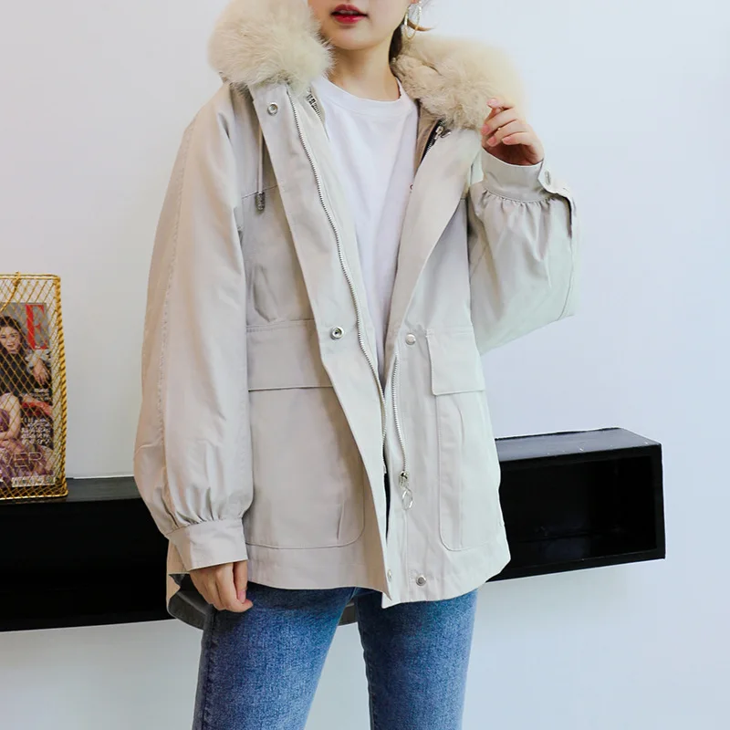 Пальто из натурального меха зимнее пальто женская одежда 2020 теплая парка с