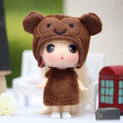 monkey BJD кукла Ddung 9 см подлинный корейский с двенадцатью знаками Зодиака животных изменение мини куклы ребенок подарок на день рождения Ключ Кулон Коллекция украшения - Цвет: monkey