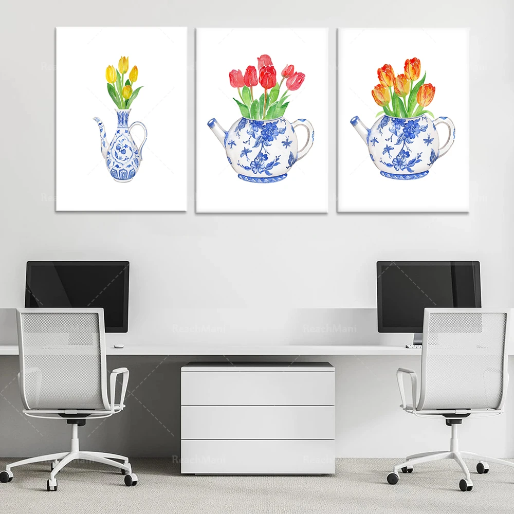Printing Art Printing, Ming Porcelain Vase Blue And White Porcelain Vase Poster