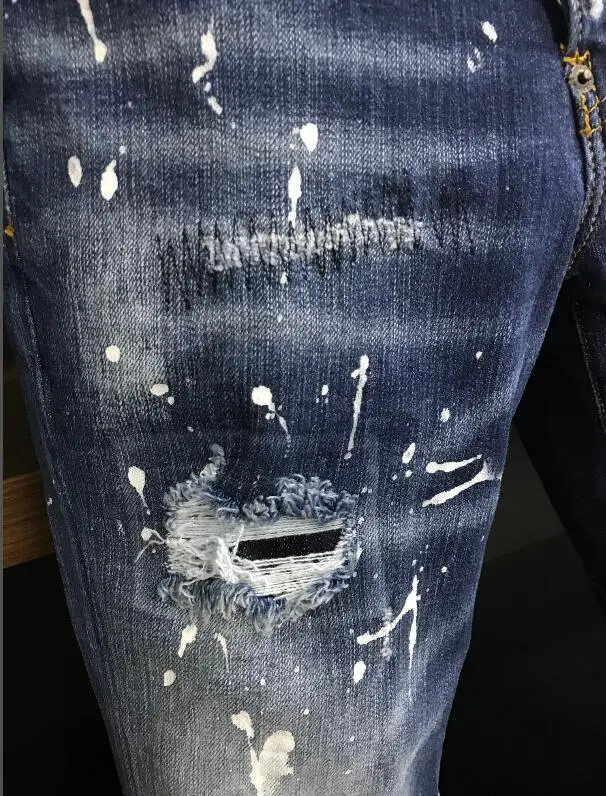 Authentic Classic Dsquared2 Men Jeans Pencil Pants Party Casual Pants Streetwear 2021 Denim Male Clothing 9816