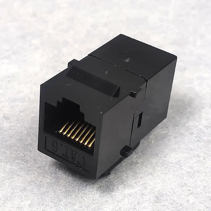 

Black Cat6 8pin ADAPTER moudel Plug Telephone Connector High Quality