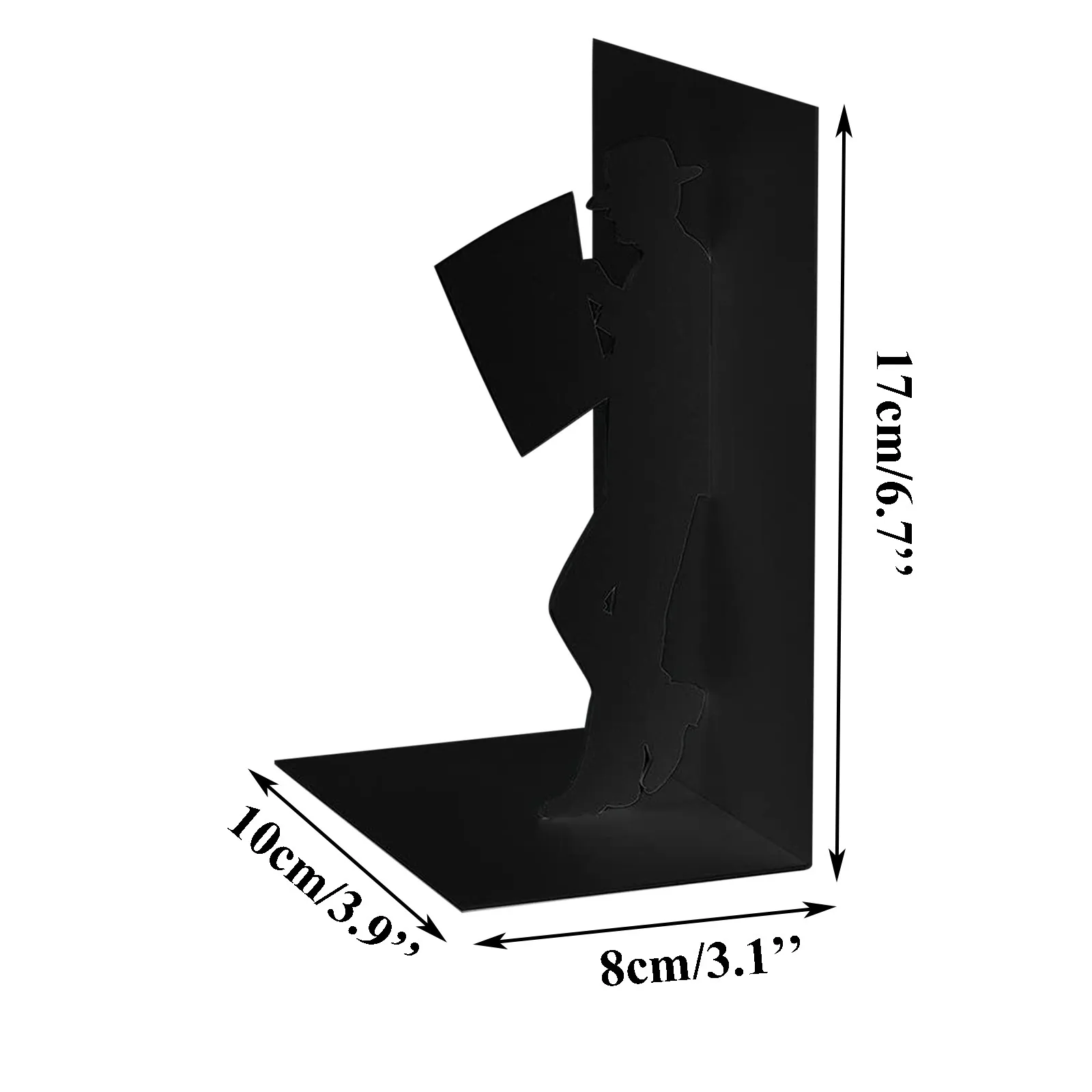 

Black Metal Non-Slip Bookend Bracket Heavy Book End Office Book Stopper Desk Organizer Book Holder Bookends Accessories#g35