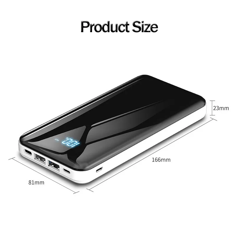 hot 80000mah power bank fast charging external battery portable digital display mobilephone charger for xiaomi iphone samsung free global shipping