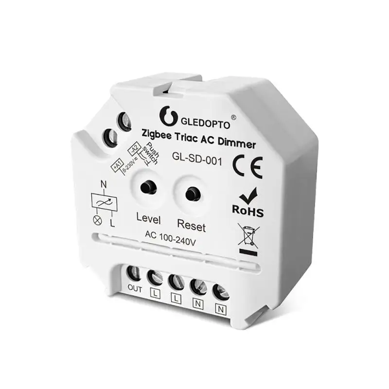 

G светодиодный OPTO Zigbee 3,0 умный дом Triac AC Dimmer светодиодный сенсорный переключатель работы с пультом дистанционного управления 2,4G Smartthings