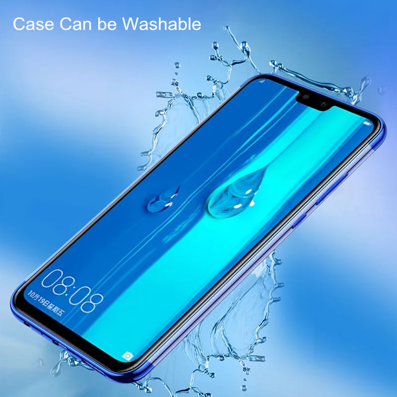 Силиконовый чехол для Huawei Y7 Prime 2019 противоударный роскошный бампер прозрачный