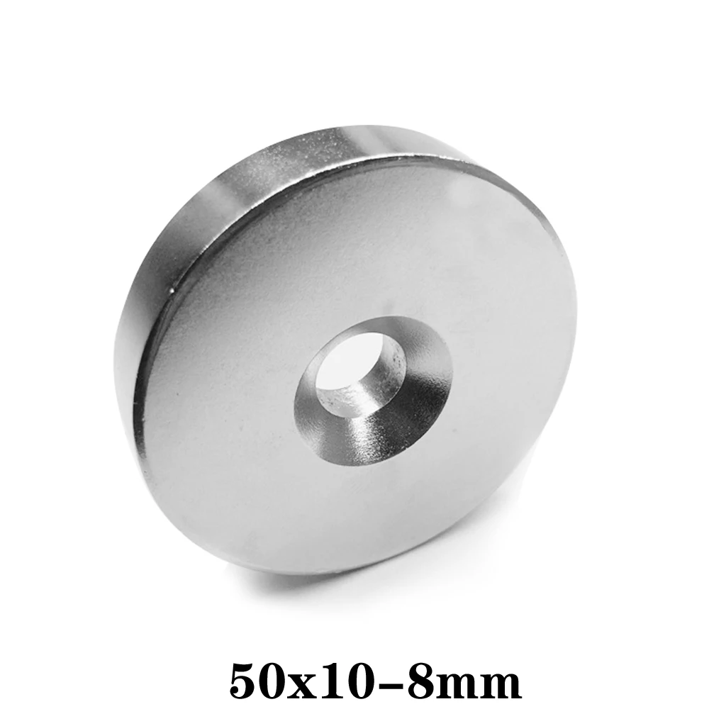 1/2/3 шт. 50x10 8 Сильный цилиндр редкоземельный магнит 50*10 отверстие мм Круглые