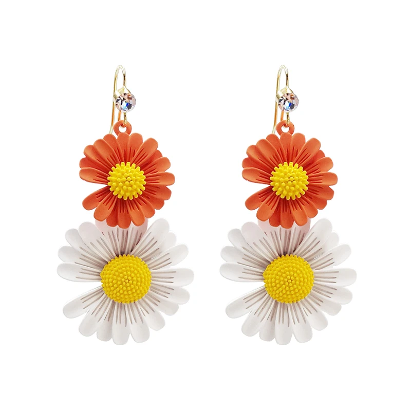 Серьги женские летние контрастных цветов корейский дизайн | Украшения и