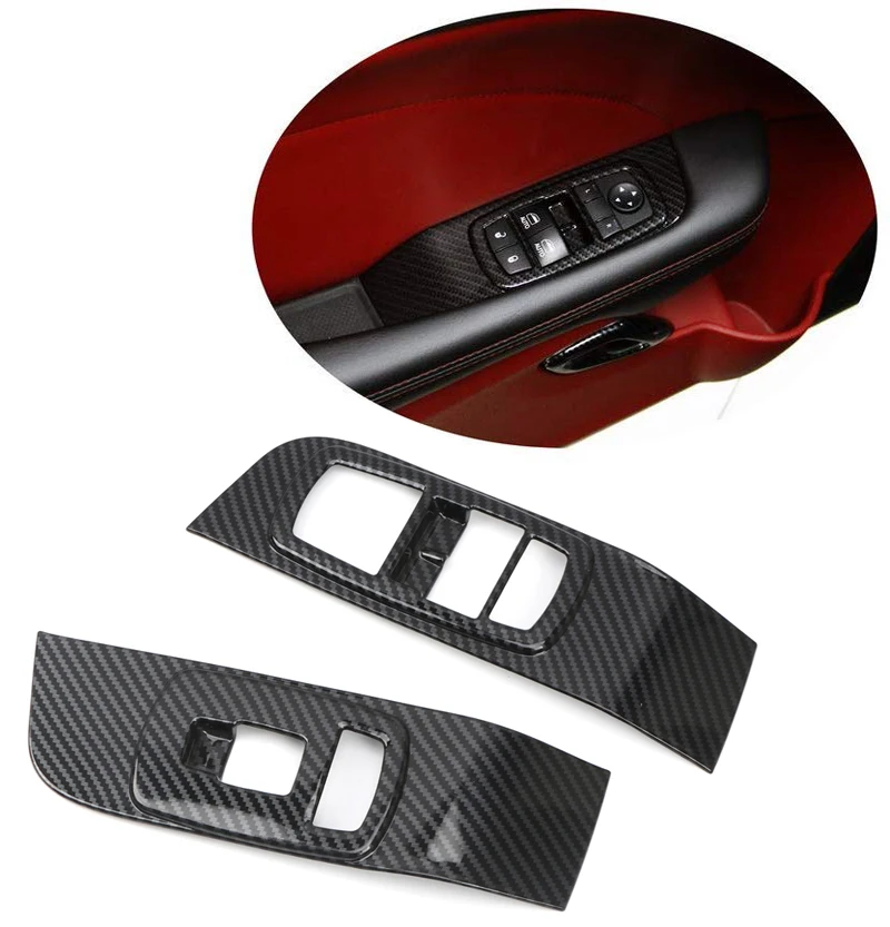Для Dodge Challenger 2015 2019 ABS аксессуары из углеродного волокна крышка переключателя