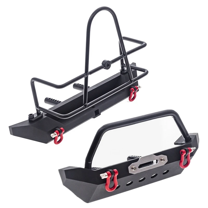 

Металлический бампер с запасным носителем для 1/10 RC Crawler Axial SCX10 III AXI03007 90046 TRAXXAS TRX4, передний и задний, 2 шт.